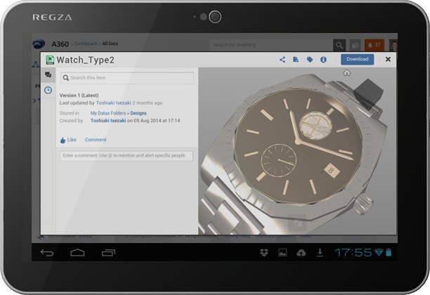 Autodesk Developer Blog : Android 版 A360 Mobile アプリ