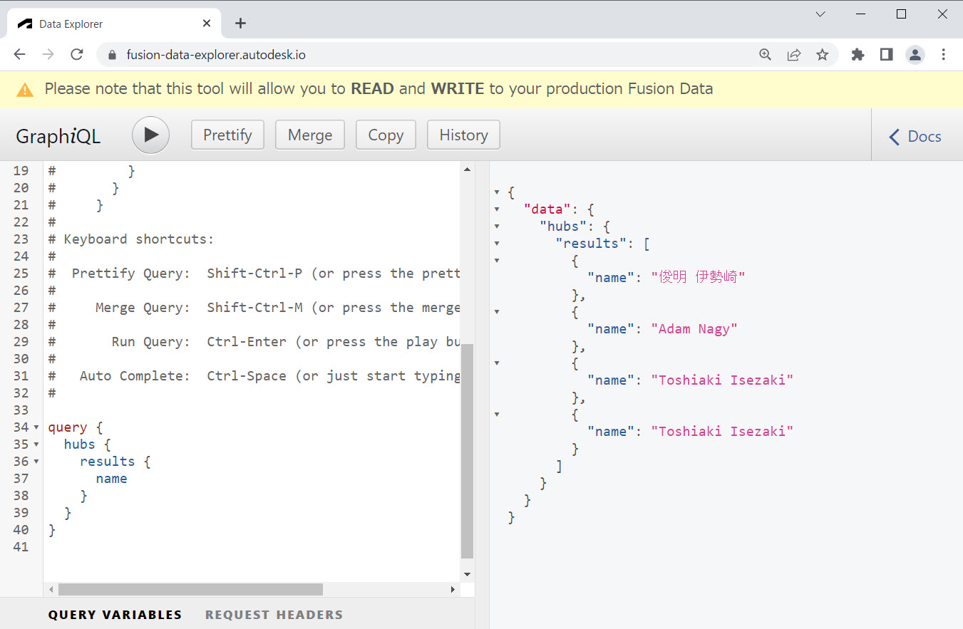 Autodesk Developer Blog : GraphQL